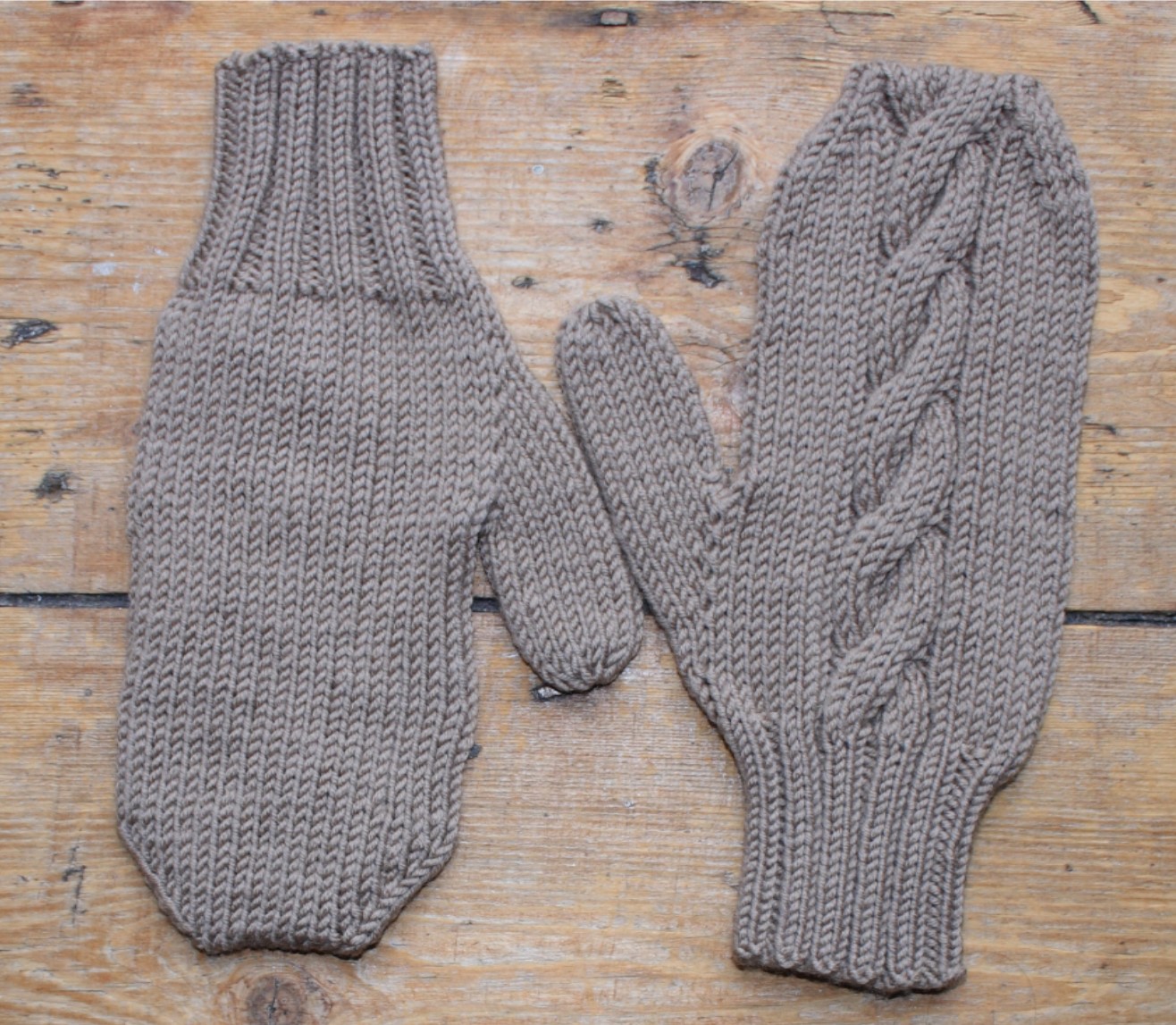 easy knitting pattern for mittens in five sizes