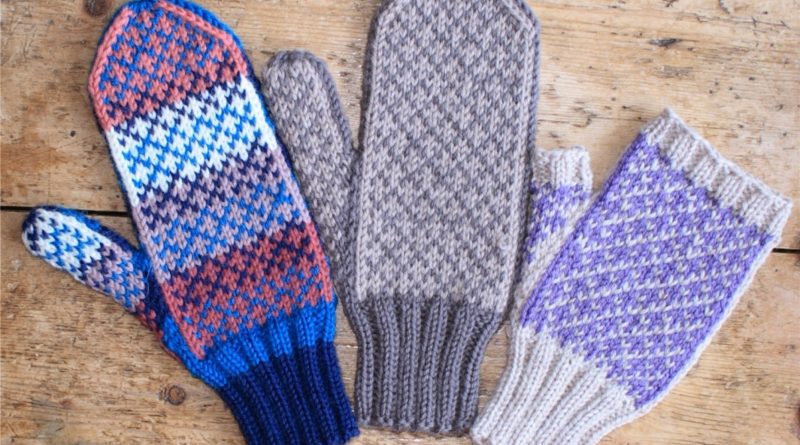 Pendle Mittens – knitting pattern using stranded knitting